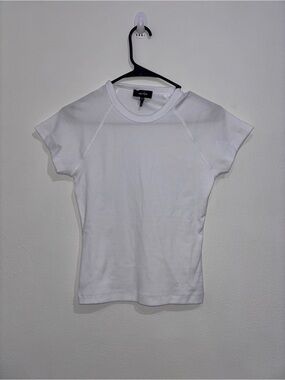 ME + EM Short Sleeve Ribbed Shirt Size 4